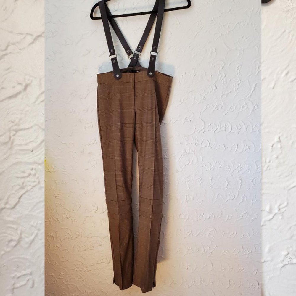 H&M Pants with Suspenders and leg buckles and zip